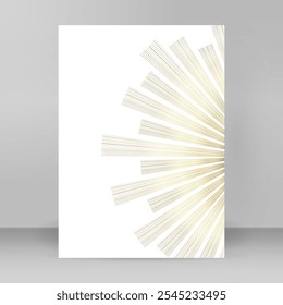 Ontwerpelementen voor reclamefilters. Abstract gouden element op witte achtergrond geïsoleerd. Vectorillustratie EPS 10 voor sjabloonbrochure A4 formaat, opmaakfolder, cafémenukaart