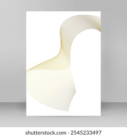 Ontwerpelementen voor reclamefilters. Abstract gouden element op witte achtergrond geïsoleerd. Vectorillustratie EPS 10 voor sjabloonbrochure A4 formaat, opmaakfolder, cafémenukaart
