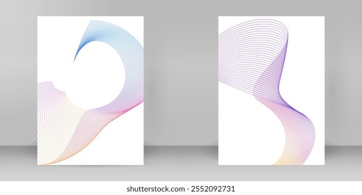 Design cover template for for Cosmetics, Medical, Skincare, Organic, Wellness for Web-design, Banner, Presentation. Icon, Logo, and Background made of Circular Dots, Lines, and Spirals. Holyday Patter