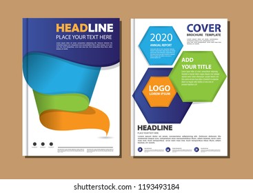 design cover template geometric for annual brochure