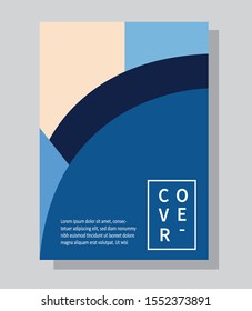 design cover template with geometric shapes 