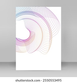 Design cover template for Interior, Textile Design, Fashion, Home Decor, Beauty for Web-design, Banner, Presentation, package. Icon, Logo, and Background made of Circular Dots, Lines, and Spirals. 