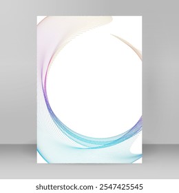 Design cover template for Medical, Healthy Lifestyle, Fitness, Wellness, Organic for Web-design, Banner, Brochure, package. Icon, Logo, and Background made of Circular Dots, Lines, and Spirals. Holyda