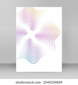 Design cover template for Yoga, Wellness, Relaxation, Healthy Lifestyle, Fitness for Web-design, Banner, Brochure, package. Icon, Logo, and Background made of Circular Dots, Lines, Spirals. Holyday