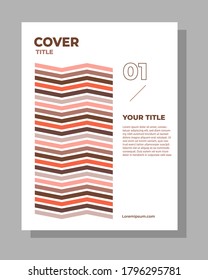 DESIGN COVER TEMPLATE, with zigzag geometric shapes and mosaic effect, it good for banner design, poster, or annual report cover 
