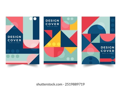 Design cover templates with geometric shapes vector design in eps 10
