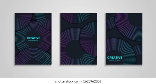 Design cover templates with gradient Circle
