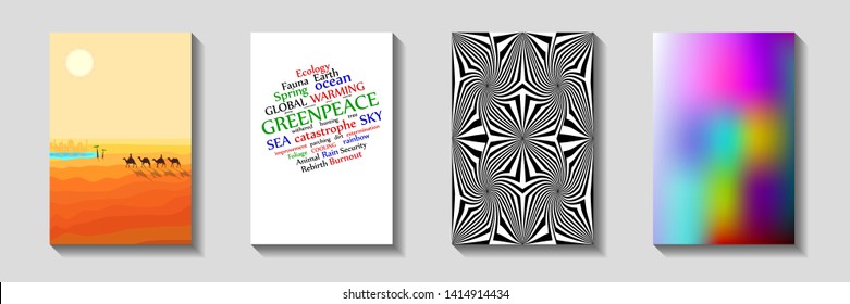 Design of Covers for Brochures. Colorful Geometric Templates with Shadow. Vector. 3D Illustration