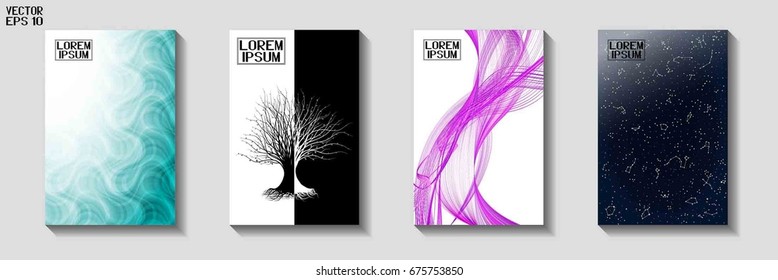 Design Covers of Brochures. Colorful Geometric Template with Shadow. Vector Illustration