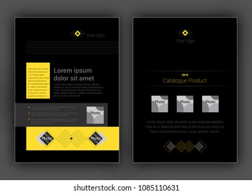 Design covers for business catalog, annual report, magazine, flyerp or booklet in A4 format for business, construction, medicine and new technologies. Abstract vectorial design.