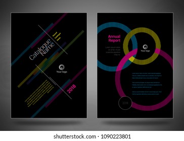 Design covers for business catalog, annual report, magazine, flyerp or booklet in A4 format for business, construction, medicine and new technologies. Abstract vectorial design.