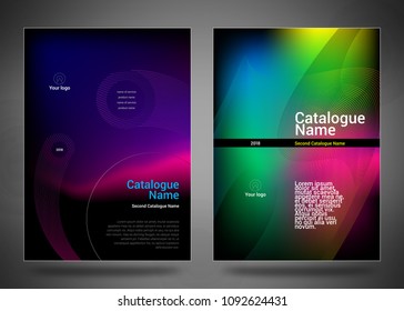 Design covers for business catalog, annual report, magazine, flyerp or booklet in A4 format for business, construction, medicine and new technologies. Abstract vectorial design.