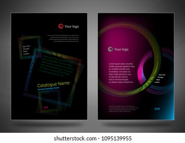 Design covers for business catalog, annual report, magazine, flyerp or booklet in A4 format for business, construction, medicine and new technologies. Abstract vectorial design.