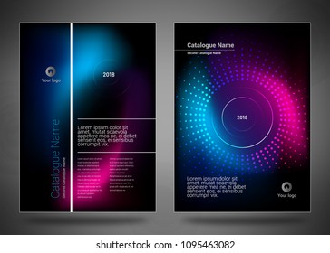 Design covers for business catalog, annual report, magazine, flyerp or booklet in A4 format for business, construction, medicine and new technologies. Abstract vectorial design.