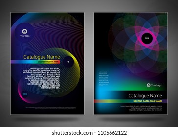 Design covers for business catalog, annual report, magazine, flyerp or booklet in A4 format for business, construction, medicine and new technologies. Abstract vectorial design.