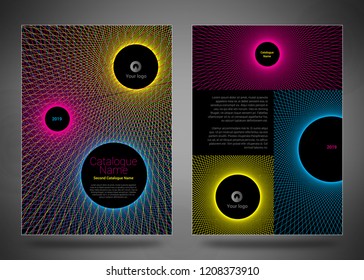 Design covers for business catalog, annual report, magazine, flyerp or booklet in A4 format for business, construction, medicine and new technologies. Abstract vectorial design.
