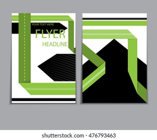 Design covers paper report. Abstract geometric vector template. Design template