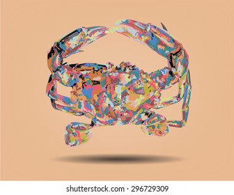 Design of crab ,vector illustrator