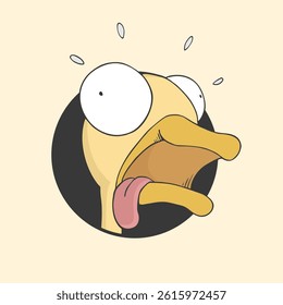 Design of crazy duck illustration