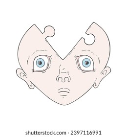 Design of crazy face draw