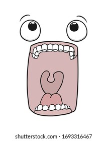 Design of crazy face illustration