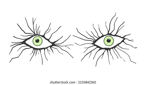 Design of crazy face illustration