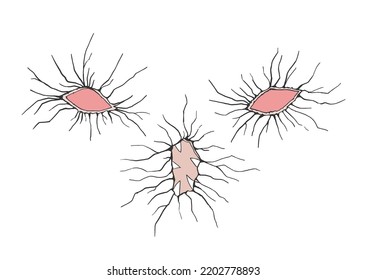 Design of crazy face illustration