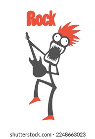 Diseño del monstruo de la roca loca