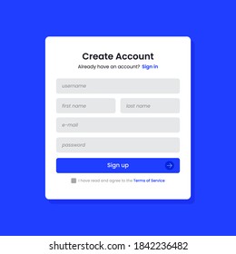 Diseñar crear cuenta para tu web o aplicación