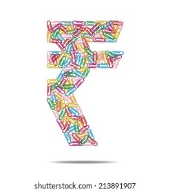 design created a ruppe with many multicolored clips 