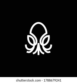 Design is created in the style of flat flat minimalist which forms the Octopus
