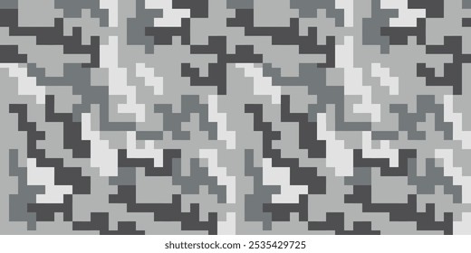 The design creates a modern digital camouflage look, suitable for various outdoor and military applications.