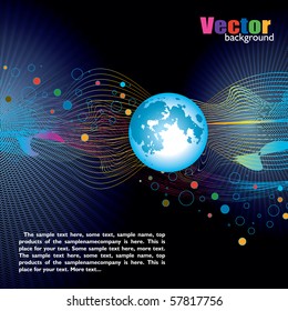 Design for creation cover or web page template "World of the communication"