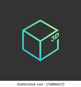 Design of creative 3D cube icon