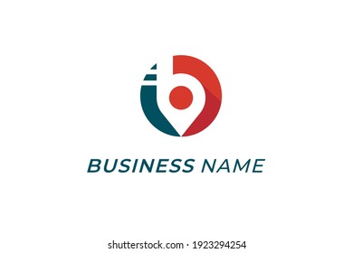 design creative combine letter B and gps location pin