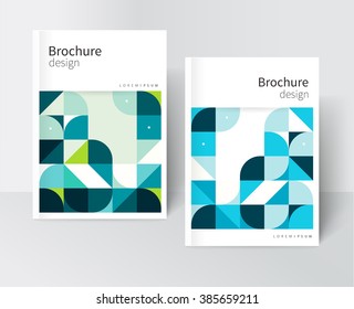 design creative concept cover for catalog, report, brochure, poster. Blue and green abstract geometric shapes. vector-stock EPS 10. a4 size