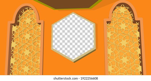 Design creative concept for islamic celebration day ramadan kareem or eid al fitr adha.Easy to use and customize.vector.