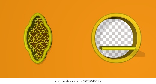 Design creative concept for islamic celebration day ramadan kareem or eid al fitr adha.Easy to use and customize.vector.