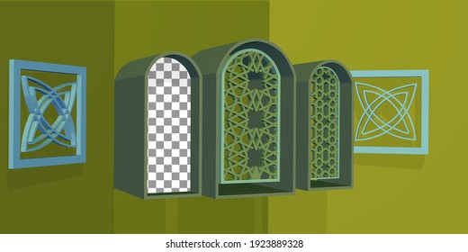 Design creative concept for islamic celebration day ramadan kareem or eid al fitr adha.Easy to use and customize.vector.