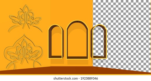 Design creative concept for islamic celebration day ramadan kareem or eid al fitr adha.Easy to use and customize.vector.