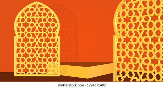 Design creative concept for islamic celebration day ramadan kareem or eid al fitr adha.Easy to use and customize.vector.
