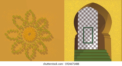 Design creative concept for islamic celebration day ramadan kareem or eid al fitr adha.Easy to use and customize.vector.
