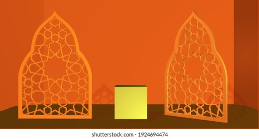 Design creative concept for islamic celebration day ramadan kareem or eid al fitr adha.Easy to use and customize.vector.
