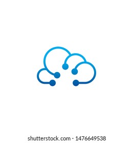 Design of a creative data cloud concept logo, A digital service or application with data transmission Digital space, Data storage,
cloud logo design