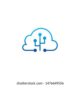 Design of a creative data cloud concept logo, A digital service or application with data transmission Digital space, Data storage,
cloud logo design