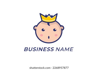 design creative head baby and crown