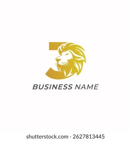 design creative letter J and head lion logo