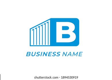 Design Creative Logo Container And Letter B