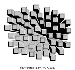 Design of creative matrix illustration