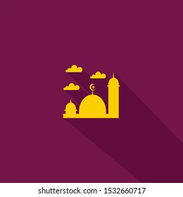 Design Creative of Mosque with Flat Illustration Vector Stock